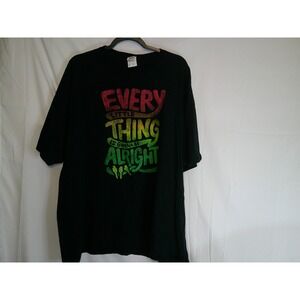 Vintage Mens Black T Shirt 3XL "Everything‎ Is Gonna Be Alright" Graphic Tee